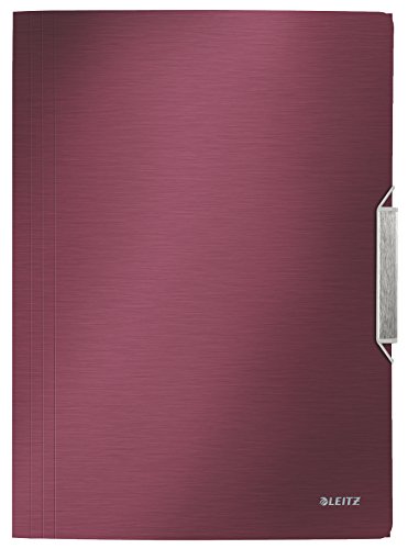 Pasta LEITZ Style 3-flaps (Vermelho - A4 - Polypropileno) Leitz - Pastas de arquivo - 3 compartimentos, a4, polypropileno, fecho de corrente