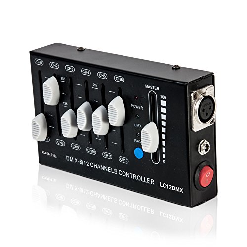Controlador de Luzes IBIZA LC12DMX (Preto) Lotronic - Controladores de efeitos especiais - preto, DMX, controle de luzes