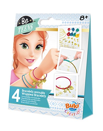 Bracelete de Enrolar para Crianças BE TEENS BUKI FRANCE - Kits de artesanato de brinquedos - pulseira, cordões, anéis, plástico coloridos