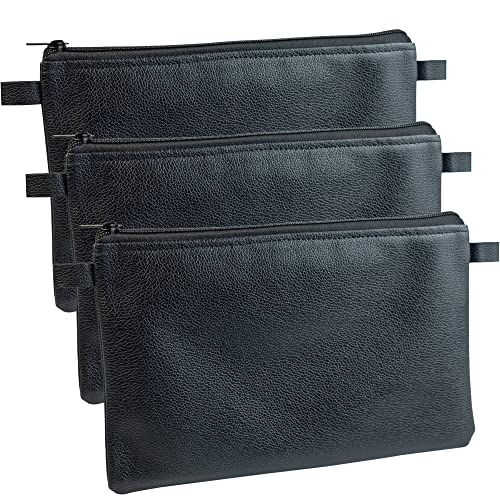 Conjunto de 3 Bolsas para Documentos com Cremalha Preto effektivo - Estojos para canetas e lápis - conjunto, 3 bolsas, documentos, cremalha preto, resistente a salpicos, versátil