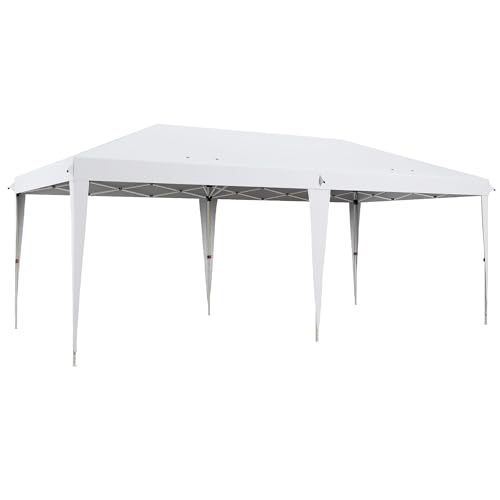 Tenda Outsunny | 6 x 3 m - Branco (Jardinagem) Outsunny - Móveis de exterior - 6x3m, branco, jardinagem