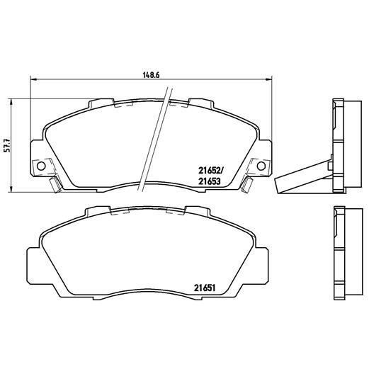 Pastilhas para Calipers BREMBO P28026 (2 peças) BREMBO - Paquímetros - 22 cm, preto, alumínio, 2 peças