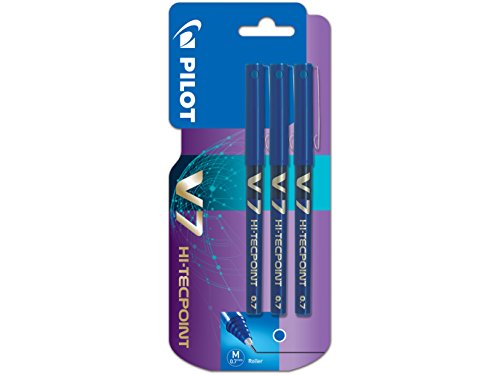 Caneta de Tinta Permanente PILOT V7 HB Azul Pilot - Canetas - tinta permanente, ponta de borracha, ergonômico, vida útil 1 ano