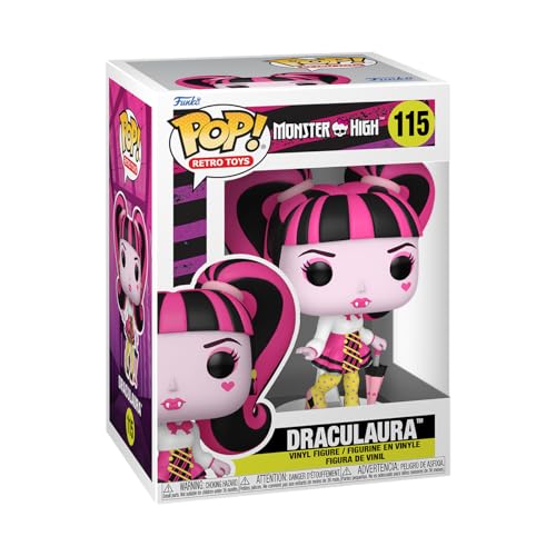 Figura FUNKO POP! Monster High: Draculaura Funko - Bonecos de ação e brinquedo - vinil, 9 cm, caixa original, monster high