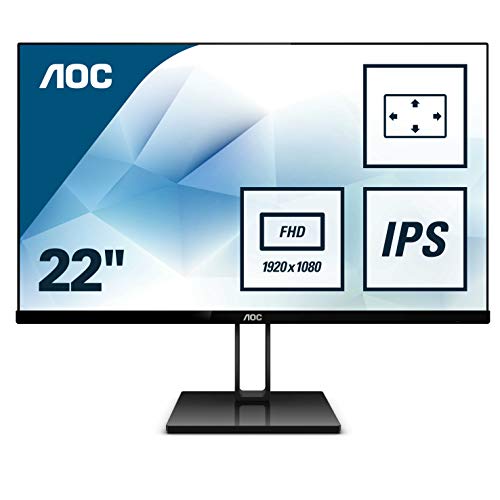 Monitor Essencial AOC 22V2Q (22'' - 7 ms - IPS - 1920x1080 - FullHD) AOC - Monitores de computador - 22 polegadas, ips, full hd, 7 ms