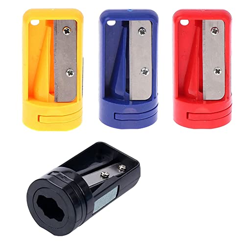 SACAPUNTAS DE LAPIZ DE CARPINTERO (4 UNIDADES) Agona - Material de escritório geral - 4 unidades, plástico metal, vermelho, amarelo, azul, preto
