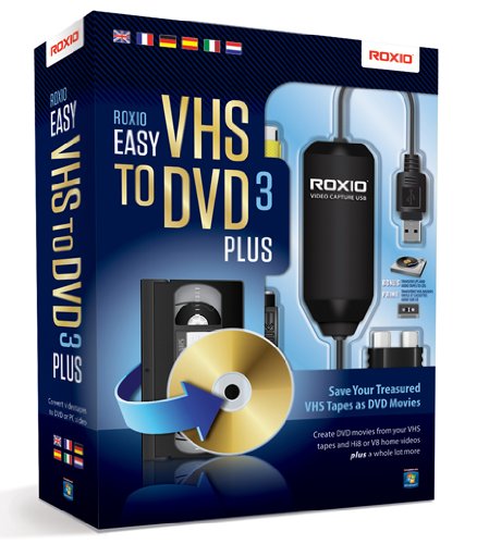 Conversor de vídeo COREL Roxio Easy VHS a DVD 3 Plus Corel - Software de computador - vhs, hi8, v8, dvd, recorte