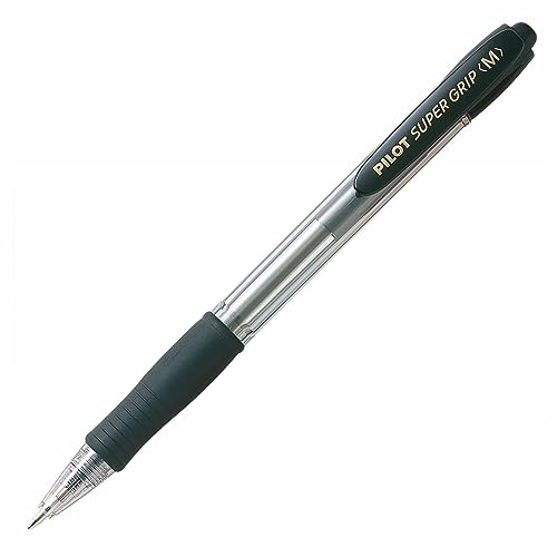 Caneta de Tinta Permanente PILOT Super Grip Preto (1.0 mm) Pilot - Canetas - tinta permanente, 1.0mm, super grip