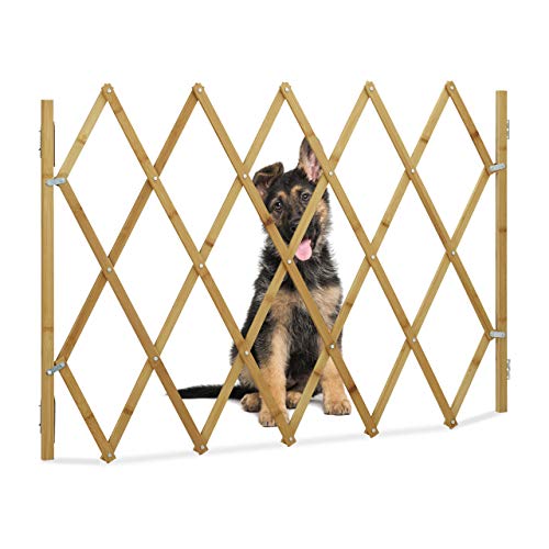Porta de Segurança para Cães Relaxdays | Madeira Relaxdays - Produtos para animais de estimação - porta, segurança, cães, madeira