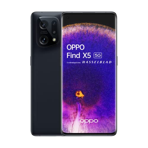 Smartphone OPPO Find X5 (6.55'' - 8 GB - 256 GB - Preto) Oppo - Telemóveis - 6.55 polegadas, 8 gb, 256 GB, oled