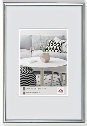 Moldura WALTHER DESIGN KS028H (Branco - Plástico) Walther - Porta-retratos - pictograma, prateado, plástico, 275x40x195mm