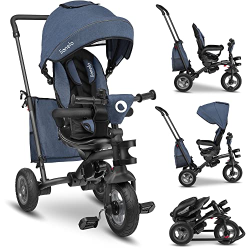 Carrinho de Bebé LIONELO 2 in 1 Tris Jeans (Azul) LIONELO - Carrinhos de bebê - rodas livres, barra regulável, altura ajustável, portas laterais, cinto de segurança