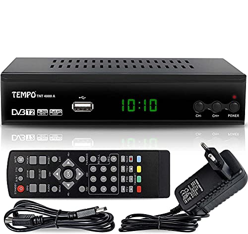 Tempo 4000 decodificador de satélite e terrestre Preto Tempo - Áudio - satélite, terrestre, dvb-s2, dvb-t2, hdmi