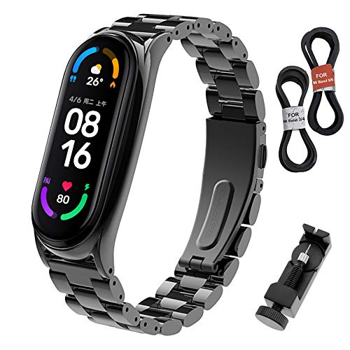 Bracelete para Xiaomi Mi Smart Band 5 BDIG BDIG - Acessórios para monitor de atividades - preto, inox, xiaomi, compatível