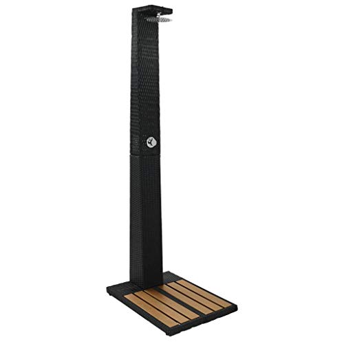 Chuveiro Vidaxl Vime 60 X 80 X 214 Cm Preto E Castanho vidaXL - Eletrodomésticos - chuveiro, vidaxl, vime, preto, castanho