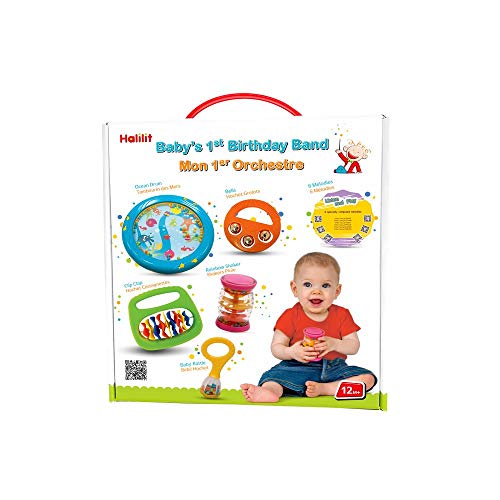 Jogo Didático HALILIT Mon Premier Orchestre BSM - Acessórios para instrumentos musicais e orquestra - instrumentos coloridos, sons variados, CD de melodias, ergonomia