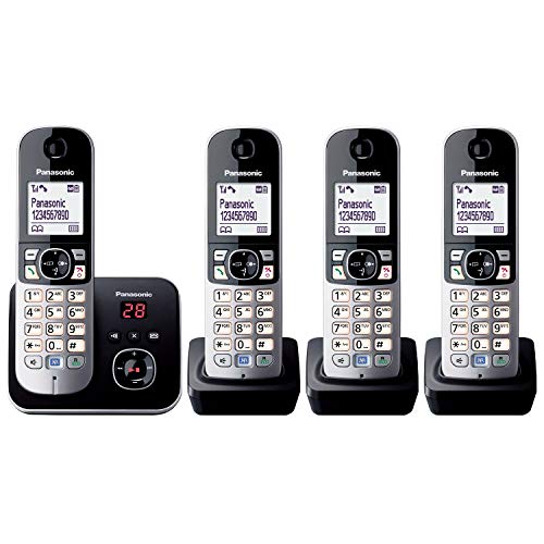 Telefone sem fio PANASONIC KX-TG6824GB Preto Panasonic - Telefonia - sem fio, preto