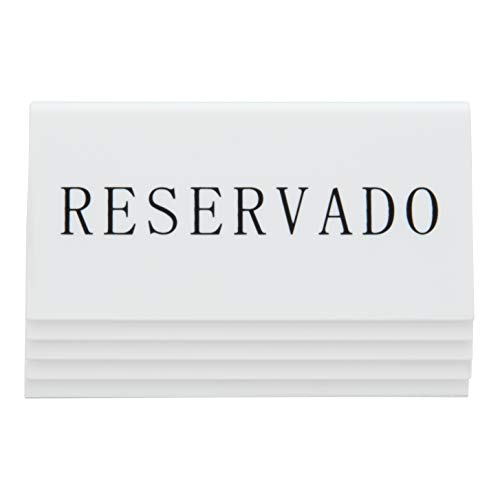 Conjunto de 5 Marcadores de Mesa SECURIT Reservado Branco SECURIT - Cartões de identificação - conjunto, 5 marcadores, mesa, securit, branco