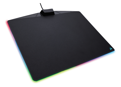Tapete de Rato Gaming CORSAIR Mm800 Rgb Polar Corsair - Tapetes de rato - preto, branco, plástico, rgb