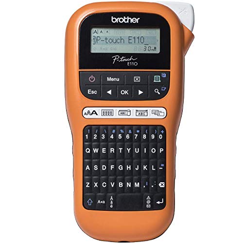 Impressora de Etiquetas BROTHER PT-E110VP Brother - Acessórios de áudio - 180 x 180 dpi, 20 mm/s, 3,5-12 mm, alcalino