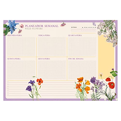 Agenda Semanal A3 Wild Flowers | Organizador Semanal | Post-It Grupo Erik - Calendários, organizadores e planejadores - agenda, semanal, a3, wild flowers, organizador, post-it