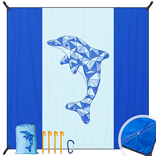 Manta de Praia Impermeável DeWUR | Azul (300x280cm) DEWUR - Mantas de piquenique - impermeável, resistente ao sol, 300x280 cm