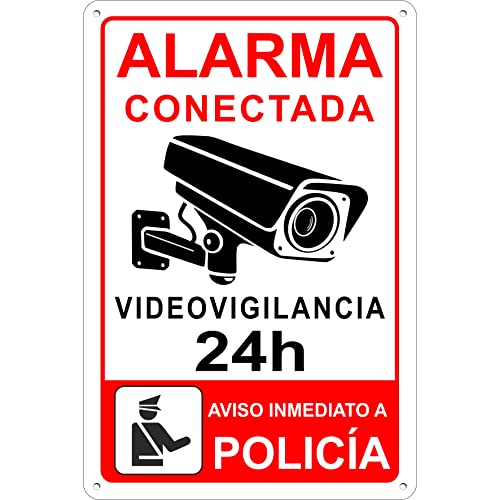 Cartaz de Alarme PBLIMANIA com Sinalização de Vídeo e Avisos à Polícia pubblimania - Sinalização - sinalização de vídeo, aviso à polícia, detecção de movimento