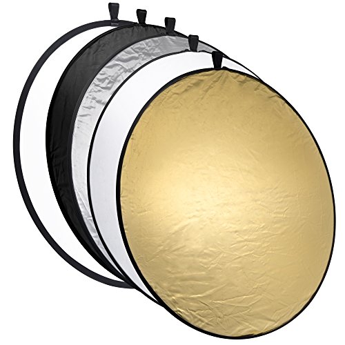 Mantona Refletor de Luz para Campismo e Piquenique Mantona - Reflectores de flash - 5 reflectores, 56 cm, plegável, bolsa de transporte