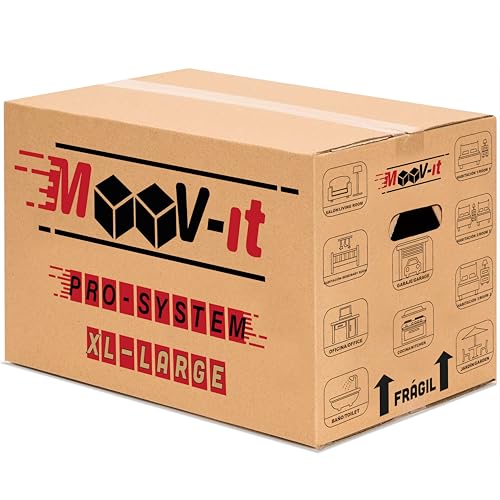 Caixa de Cartão 50X30X30Cm 20 Unidades (Recondicionado Como Novo) Moov-it - Caixas de mudança e envio - cartão rígido, alça dupla, 50x30x30cm, 20 unidades