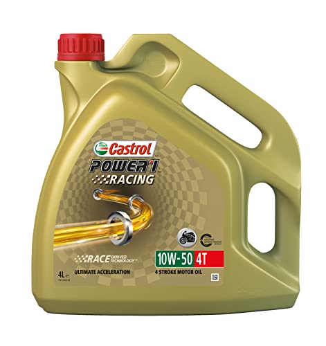 Óleo de Motor CASTROL Power 1 Racing 4T (4 L) Castrol - Peças de automóveis - totalmente sintético, trizone, motociclistas desportivos, alta performance