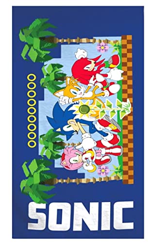 Toalha de Banho THEONOI Sonic Azul (70x140cm) Theonoi - Roupa de cama e cama - 70x140cm, macio, resistente a lavagem, alta definição