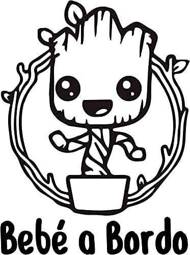 Autocolante para Porta-Canais VINILO Baby Groot On Board CrisPhy - Papel de parede - autocolante, portacanais, vinilo, baby groot