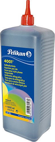 Tinta de Carvão PELIKAN Azul Claro (1000ml) Pelikan - Tinta e recargas de caneta - durável, resistente, papel algodão