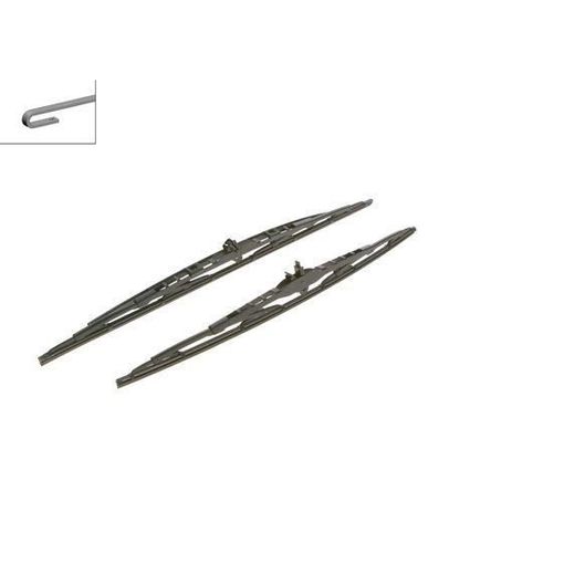 Conjunto de 2 Escovas Limpa Para-Brisas BOSCH 801S Bosch - Peças e acessórios para janelas de veículos automotores - conjunto, escovas, limpa, pára-brisas, bosch 801s