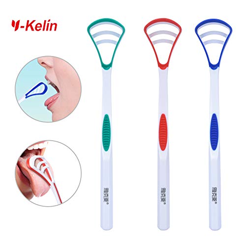Escova para Língua Y-KELIN 3 Unidades (Rosa, Azul e Verde) Y-Kelin - Raspadores de língua - escova, língua, y-kelin, 3 unidades, rosa, azul, verde