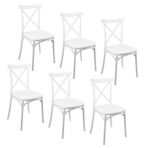 Cadeira de Refeição 7H SEVEN HOUSE Charlotte (Branco - Poliéster - 87,5 x 50 x 44 cm) 7H SEVEN HOUSE - Móveis de exterior - branco, poliéster, 87.5x50x44 cm