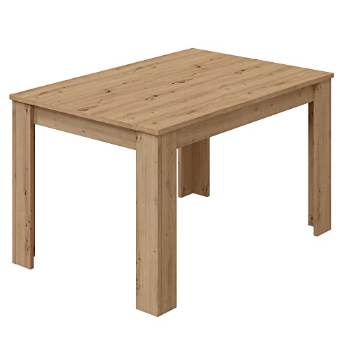 Mesa de Refeição INNOVATION HOME FURNISH EX300ROBLES140 (Madeira - Melamina - 140x78x90 cm) FORES - Mesas de cozinha e sala de jantar - melamina, MDF, extensível, 4 pés