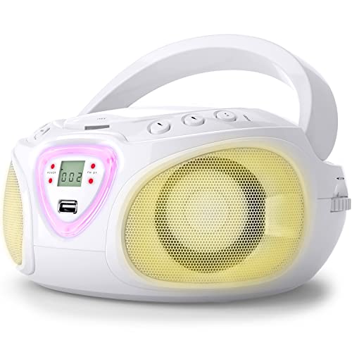 Rádio Portátil AUNA 4B (Preto - Analógico - FM/AM) AUNA - Áudio - portátil, cd, fm, am, usb