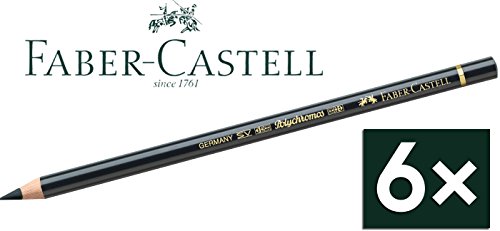 Lápis de Cor FABER-CASTELL Polychromos (Preto) Faber-Castell - Lápis - pintura, cera, cores vivas, traço médio