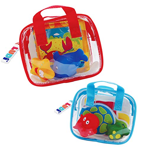 Livro e brinquedo para banho LUDI Bolsa de Banho Ludi - Brinquedos de banho - livro, brinquedo, banho, pulverizadores, cores, animais