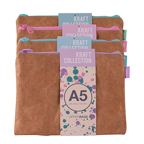 Bolsa Apli Zipper Bag Textura Kraft A5 APLI - Envelopes - bolsa, apli, zipper bag, textura kraft, A5