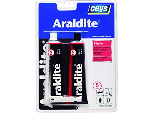 Adesivo Araldite Rápido Profissional 200ml CEYS ceys - Cola e adesivos de hardware - epoxi, duas componentes, endurecimento rápido, enche cavidades