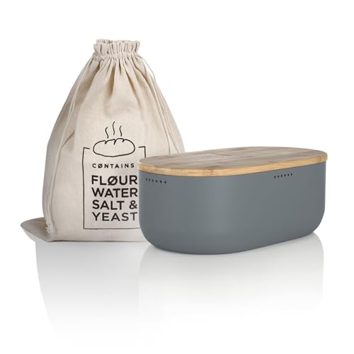 Caixa de armazenamento de pão LARS NYSØM Cool grey LARS NYSØM - Caixas e sacos para pão - armazenamento, pão, lars nysøm