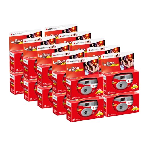 Máquina Fotográfica Instantânea AGFA PHOTO Lebox Flash (Vermelho) AGFA PHOTO - Câmeras descartáveis - vermelho, câmara instantânea, 400 iso, film 35mm