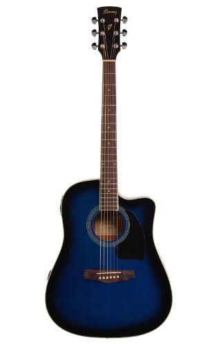 Ibanez Pf15Ece-Tbs Acoustic Guitar Transparente Azul Burst Ibanez - Guitarras - cutaway, dreadnought, spruce, mahogany, rosewood