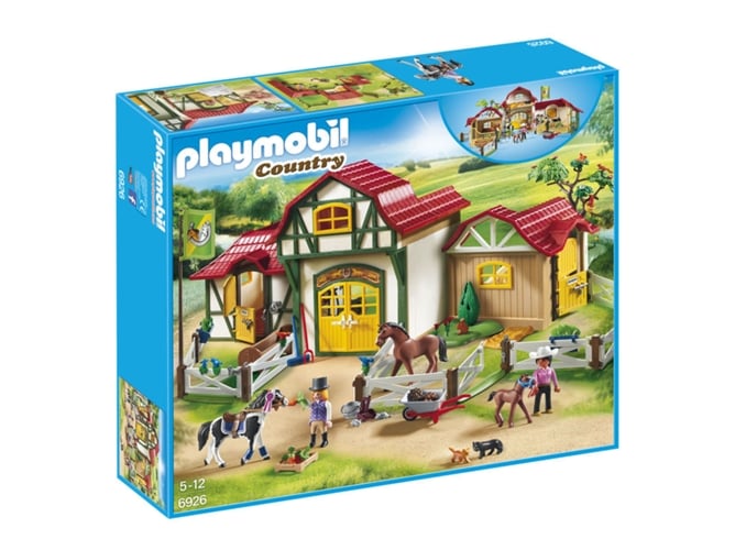 PLAYMOBIL Country: Club de Equitação (Idade Mínima Recomendada: 4 anos) PLAYMOBIL - Conjuntos de brinquedos - equitação, cavalos, estúdio, lago