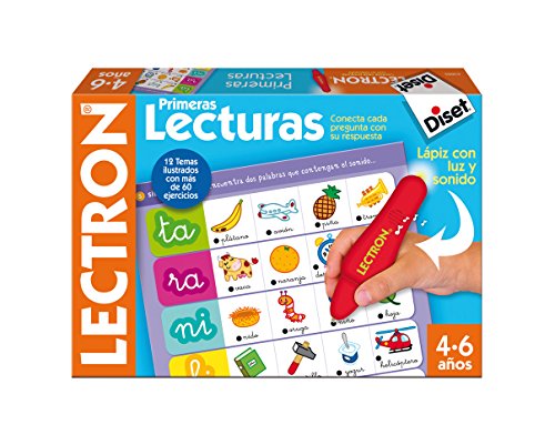 Jogo Educativo LECTRON Premières Lectures Diset - Brinquedos de leitura - associar perguntas, primeiras leituras, linguagem, escrita, autocorreto