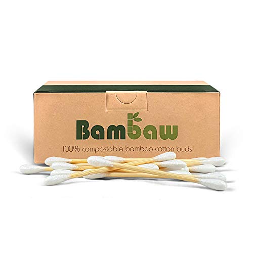 Bambaw Cotton Swabs 200 Unidades (Recondicionado Como Novo) Bambaw - Banho e corpo - 200 unidades, recondicionado, recarregável, para todos os tipos de ouvido