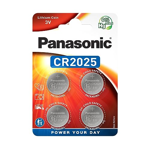 Pilha PANASONIC CR2025 (4 unidades) (Bateria) Panasonic - Baterias - alcalino, CR2025, 3V, 220mah