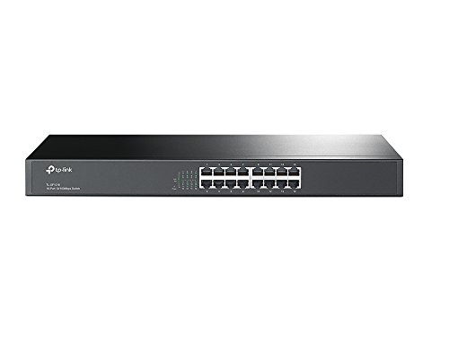 Switch de rede tp-link tl-sf1016 unmanaged fast ethernet (10/100) preto TP-Link - Concentradores e comutadores - unmanaged, fast ethernet, 10/100, preto
